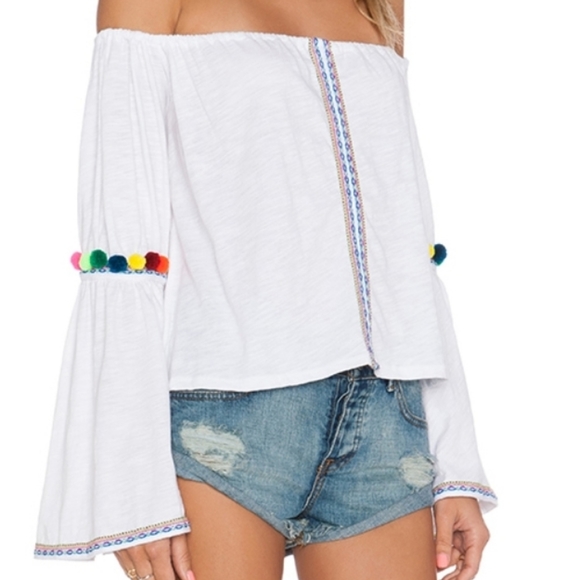Pitusa Pom Pom Off Shoulder Crop Top - Picture 9 of 10